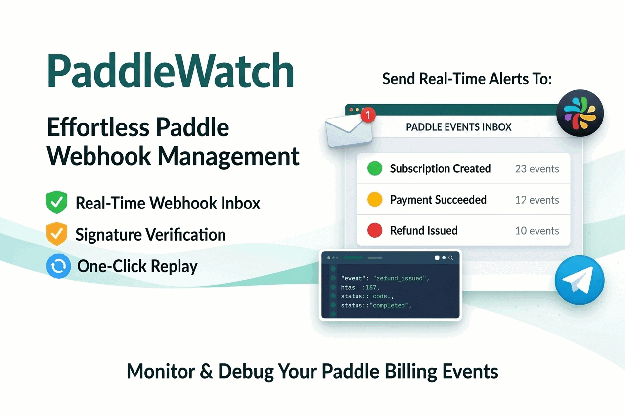 PaddleWatch — Debug Paddle Webhooks Instantly